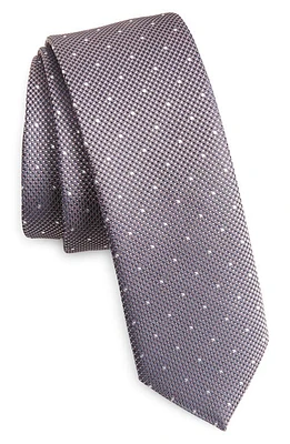 BOSS Dot Print Silk Blend Tie in Light Pink at Nordstrom