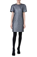 Akris punto Metallic Jacquard Shift Dress in Slate at Nordstrom, Size 6