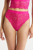 KILO BRAVA Lace High Waist Bikini Azalea Pink at Nordstrom,