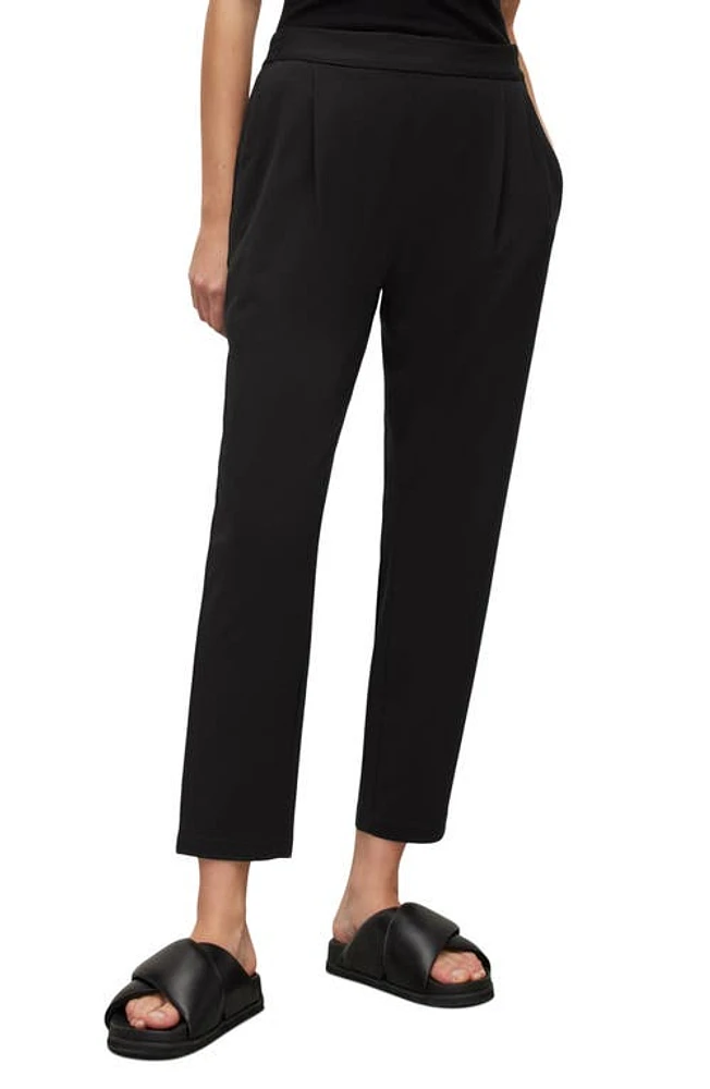 AllSaints Aleida Jersey Crop Pants in Black at Nordstrom, Size 12 Us