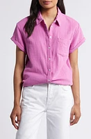 caslon(r) Cotton Gauze Camp Shirt at Nordstrom