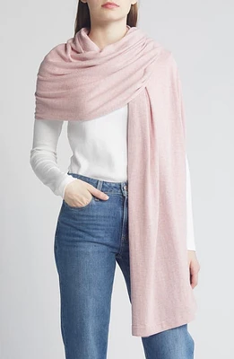 Nordstrom Transitional Knit Travel Wrap in Pink Zephyr Heather at Nordstrom