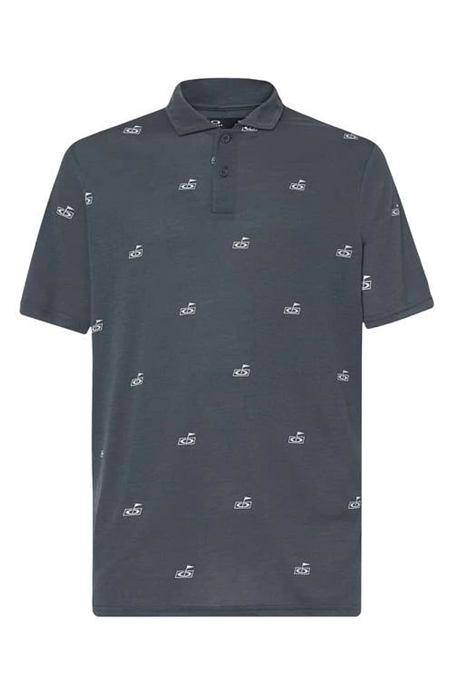 Oakley Pin Print Performance Golf Polo in Golf Dark Slate at Nordstrom, Size Medium