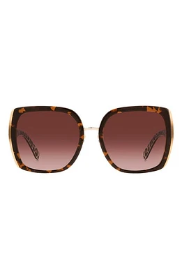 Kate Spade New York kimber 56mm gradient square sunglasses in Havana /Brown Gradient at Nordstrom