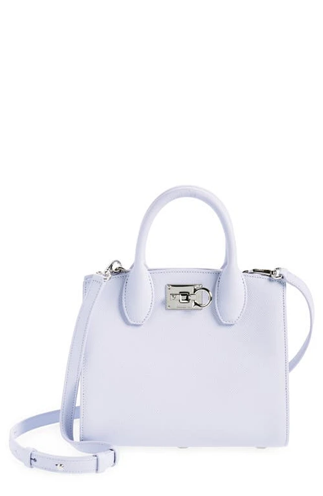 FERRAGAMO Mini Studio Box Leather Top Handle Bag in New Lavander at Nordstrom