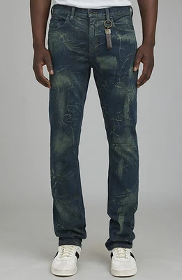 PRPS Miki Marbled Stretch Jeans Indigo at Nordstrom,