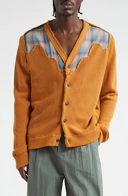 Maison Margiela x Pendleton Décortiqué Cardigan in Mustard/Blue/Tan at Nordstrom, Size X-Large