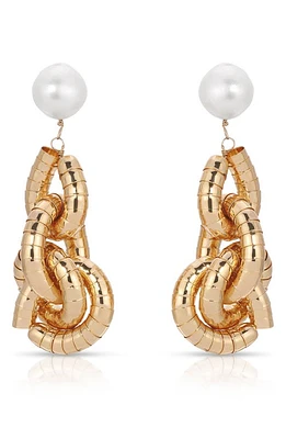 Ettika Freshwater Pearl Drop Earrings in Gold at Nordstrom