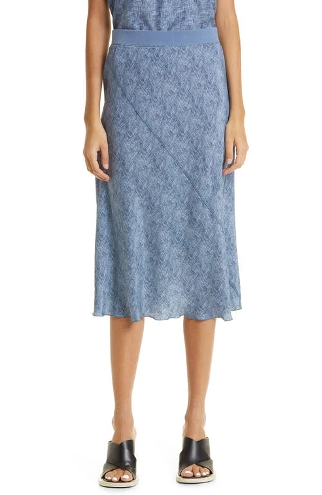 ATM Anthony Thomas Melillo Bias Cut Silk Skirt in Naval Blue at Nordstrom, Size Small