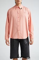 Martine Rose CLASSIC SHIRT Pink/Green Stripe at Nordstrom,