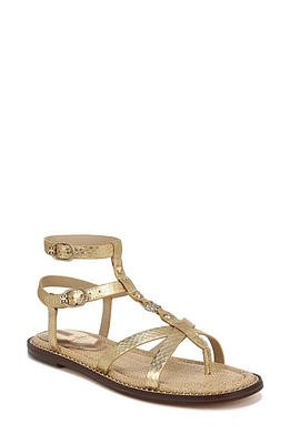 Sam Edelman Talya Ankle Strap Sandal Gold at Nordstrom,