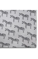 Oilo Zebra Jersey Crib Sheet in Gray at Nordstrom