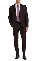 Ted Baker London Roger Extra Slim Fit Stretch Wool Suit Brown at Nordstrom,