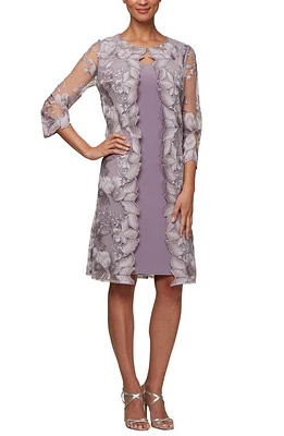 Alex Evenings Embroidered Mock Jacket Cocktail Dress at Nordstrom