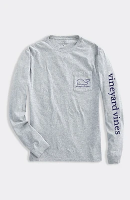 vineyard vines Kids' Whale Logo Pocket Long Sleeve Graphic T-Shirt at