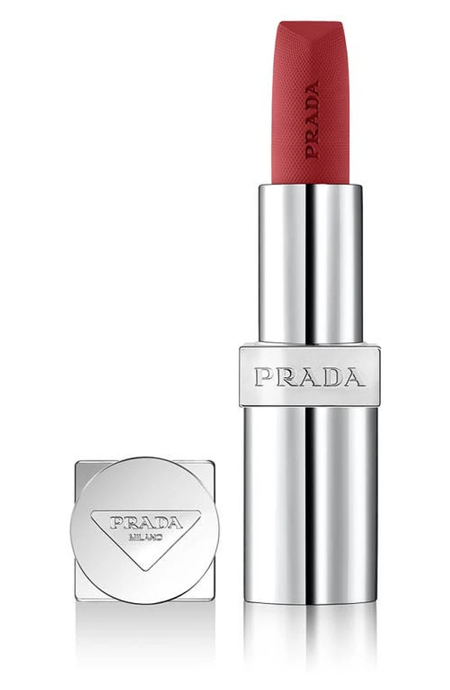 Prada Monochrome Soft Matte Refillable Lipstick in B102 Sienne - Berry Brown at Nordstrom