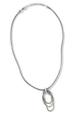 John Hardy Classic Chain Link Drop Pendant Necklace in Silver at Nordstrom