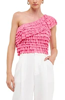 Endless Rose Ruffle One-Shoulder Top Pink at Nordstrom,