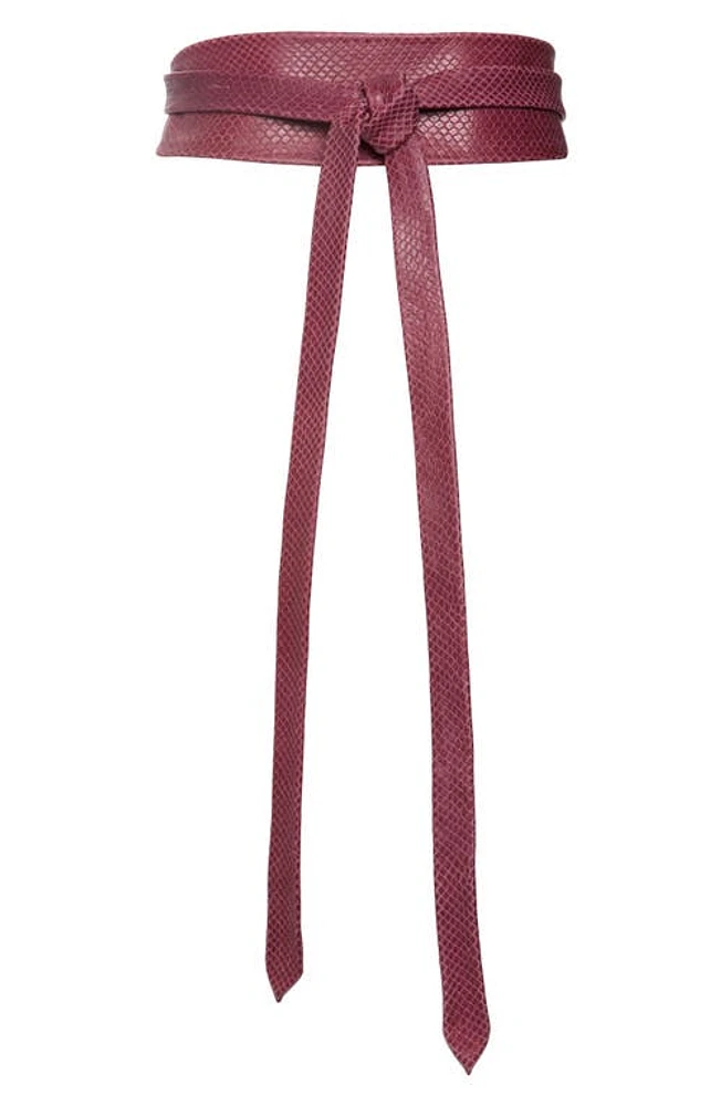 Ada Classic Wrap Belt in Raspberry Python at Nordstrom