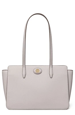 Tory Burch Small Robinson Pebble Leather Tote in Bay Gray at Nordstrom