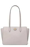 Tory Burch Small Robinson Pebble Leather Tote in Bay Gray at Nordstrom