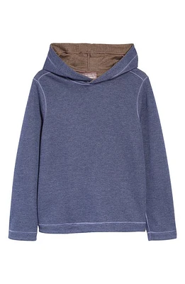 Johnston & Murphy Kids' Solid Reversible Hoodie Navy/Brown at