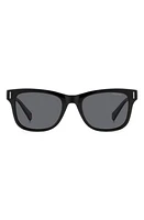 Polaroid 51mm Polarized Square Sunglasses in Black/Gray Polarized at Nordstrom