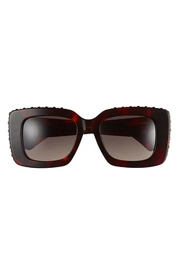 Kurt Geiger London 52mm Square Sunglasses in Havana/Brown Gradient at Nordstrom