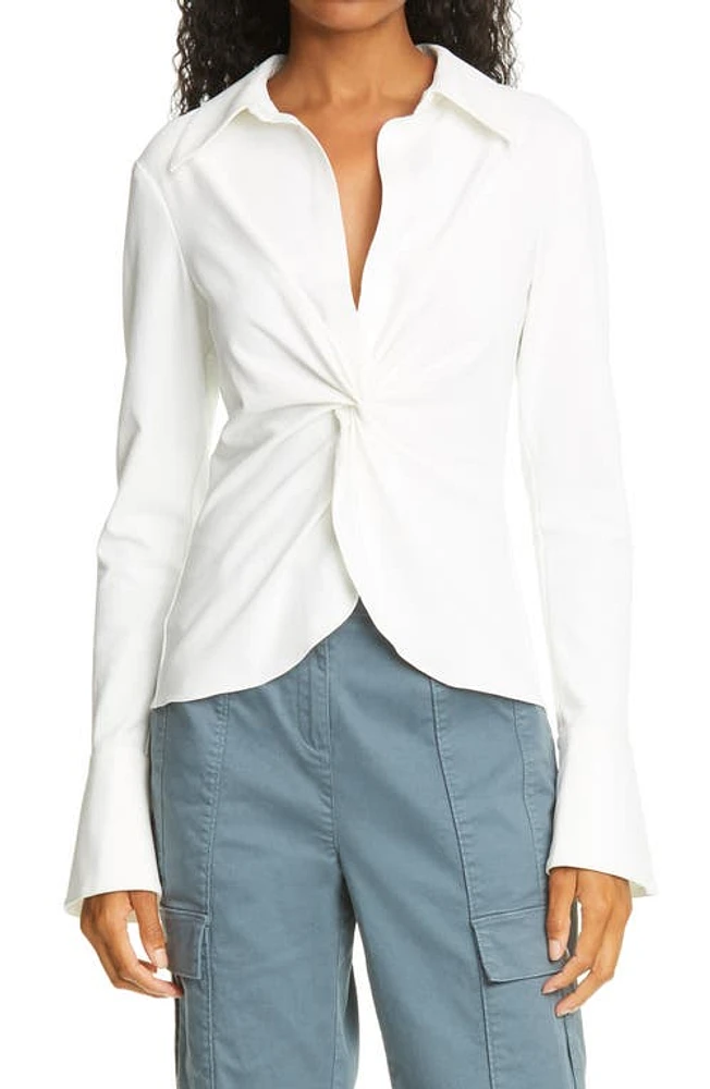 Cinq à Sept Mckenna Knot Waist Shirt at Nordstrom,