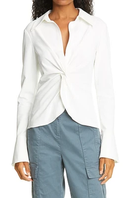 Cinq à Sept Mckenna Knot Waist Shirt at Nordstrom,