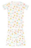 Copper Pearl Daisy Fitted Two-Piece Short Pajamas in Light/Pastel Blue at Nordstrom, Size 12 M