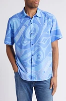 Tommy Bahama Coasts Ocean Life Short Sleeve Button-Up Shirt Cobalt Sea at Nordstrom,