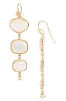 Gas Bijoux Silene Mother-of-Pearl Drop Earrings in White/Gold at Nordstrom