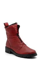 ara Deon Leather Bootie in Red at Nordstrom, Size 10