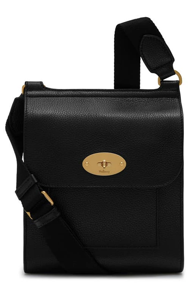 Mulberry Small Antony Leather Crossbody Bag in A100 Black at Nordstrom