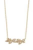 Nadri Pavé Cubic Zirconia Mama Pendant Necklace in Gold at Nordstrom