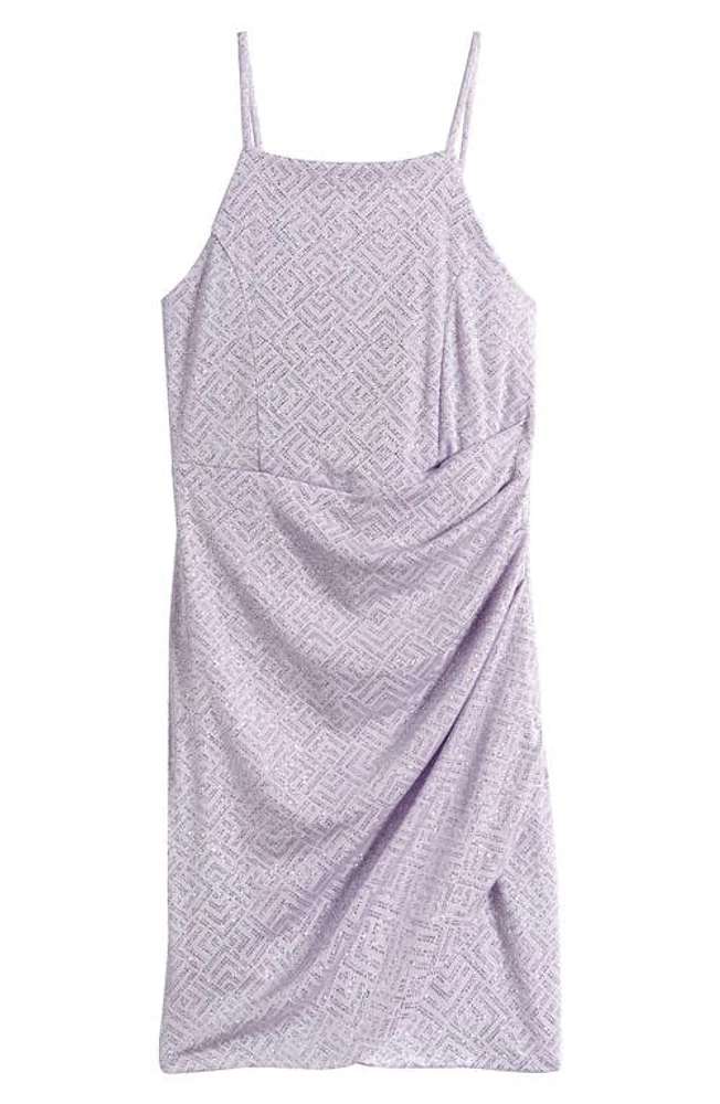 LOVE, NICKIE LEW Kids' Tulip Front Shimmer Dress Lilac at Nordstrom,