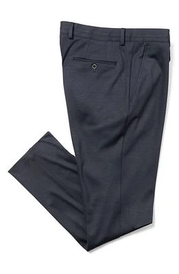 Samuelsohn Solid Wool Drawstring Pants in Mid Grey at Nordstrom, Size 40