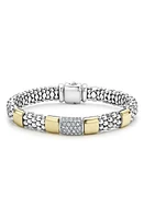 LAGOS Caviar Pavé Diamond Bracelet in Silver at Nordstrom