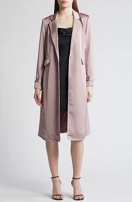 NIC+ZOE Chic Eve Trench Coat Blushed Khaki at Nordstrom,