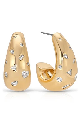 Ettika Cubic Zirconia Hoop Earrings in Gold at Nordstrom