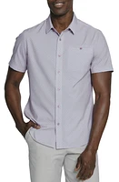 7 Diamonds Palm Leaf Print Short Sleeve Performance Button-Up Shirt at Nordstrom,