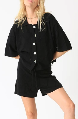 Electric & Rose Boxy Camp Shirt Onyx at Nordstrom,