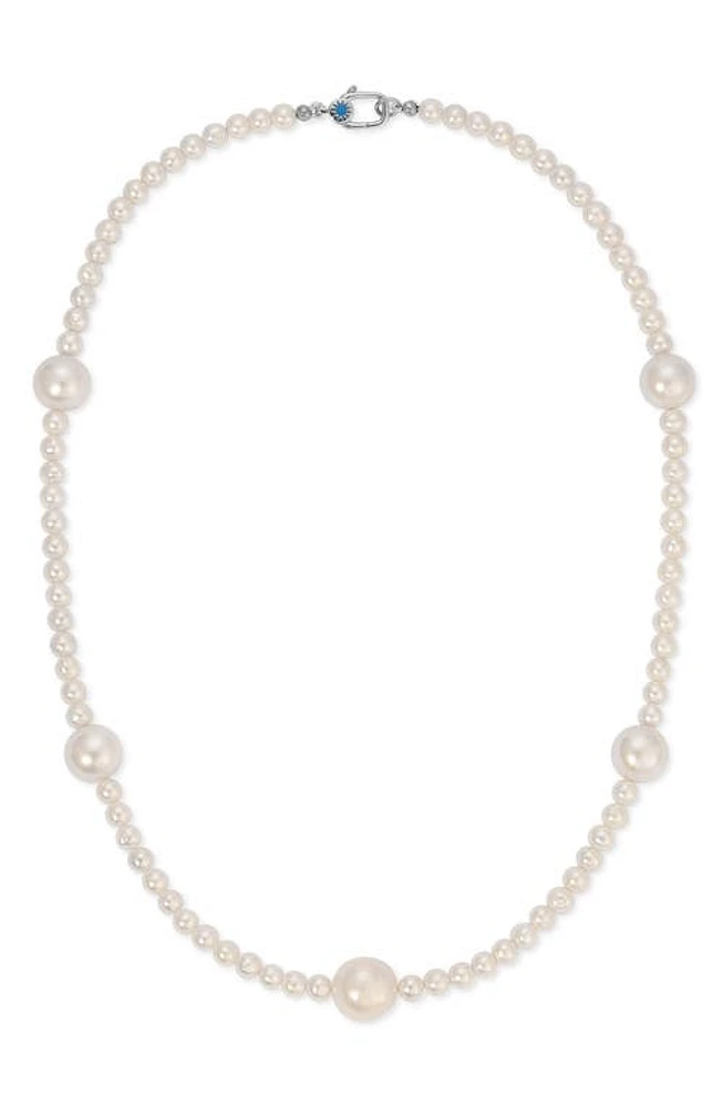 POLITE WORLDWIDE Dreamy Freshwater Pearl Necklace in White/Sterling Silver Rhodium at Nordstrom, Size 18.5