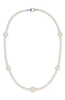 POLITE WORLDWIDE Dreamy Freshwater Pearl Necklace in White/Sterling Silver Rhodium at Nordstrom, Size 18.5