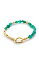 Monica Vinader Keshi Pearl Bracelet 18K Gold Vermeil/green Onyx at Nordstrom,