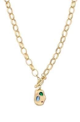 Ettika Rainbow Nugget Pendant Necklace in Gold at Nordstrom