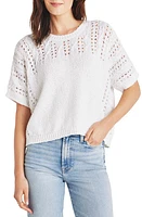 Splendid Mason Short Sleeve Sweater White at Nordstrom,