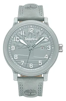 Timberland Leather Strap Watch, 46mm in Grey at Nordstrom