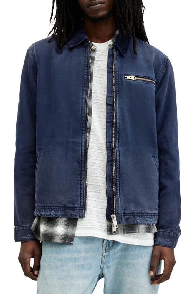 AllSaints Rothwell Distressed Denim Jacket at Nordstrom,